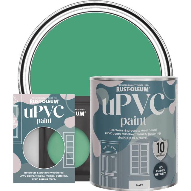 Rust-Oleum uPVC Door and Window Paint Matt Emerald 750ml - Green - Green