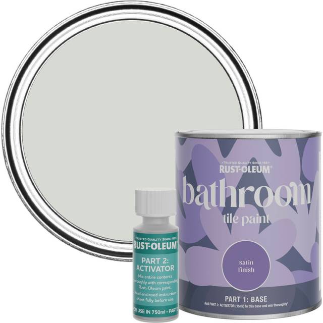 Rust-Oleum Bathroom Tile Satin Paint 750ml - Winter Grey