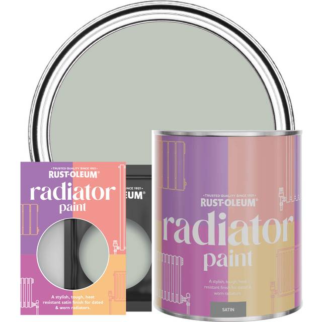 Rust-Oleum Chalk Green Satin Radiator Paint 750Ml - One Size