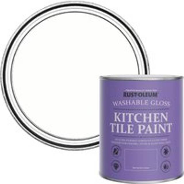 Rust-Oleum Kitchen Tile Gloss Chalk White 750Ml - One Colour
