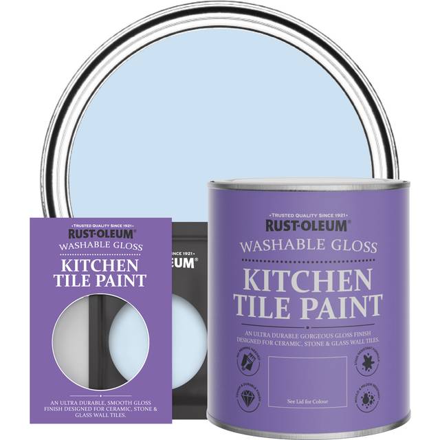 Rust-Oleum Kitchen Tile Paint in Gloss Finish - Powder Blue 750ml - Powder Blue