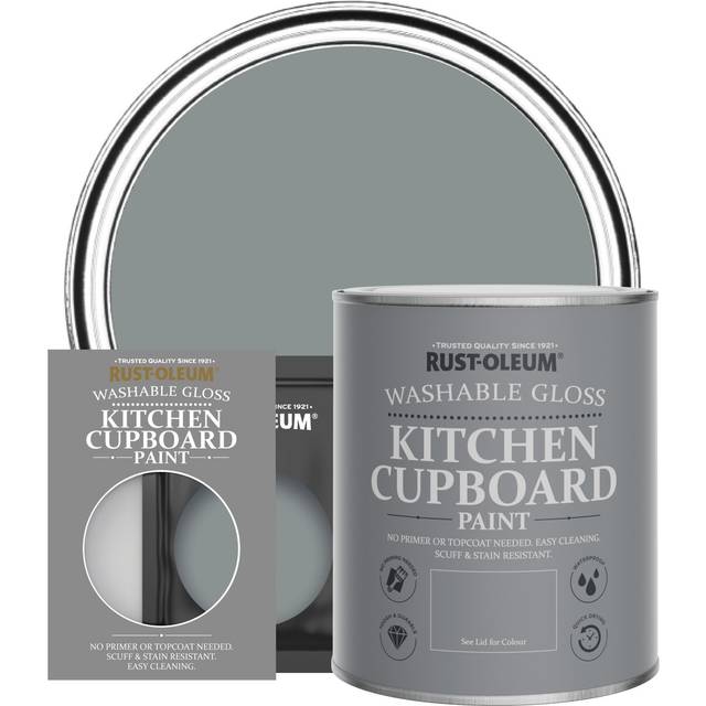 Rust-Oleum Kitchen Cupboard Paint in Gloss Finish - Slate 750ml - Slate - Grey