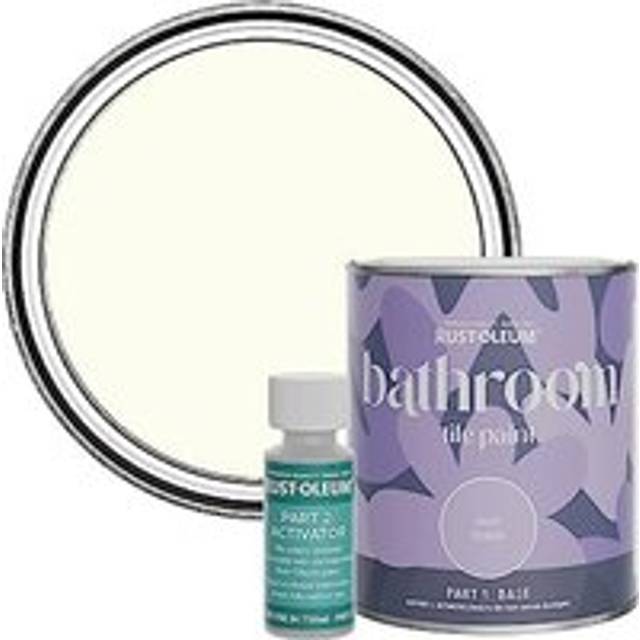 Rust-Oleum Bathroom Tile Paint in Matt Finish - Antique White 750ml - White