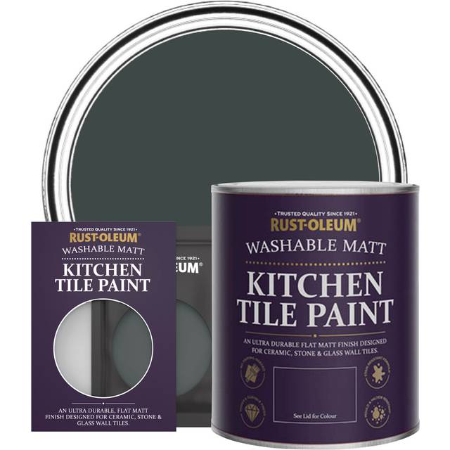 Rust-Oleum Kitchen Tile Paint Black Sand Matt 750Ml