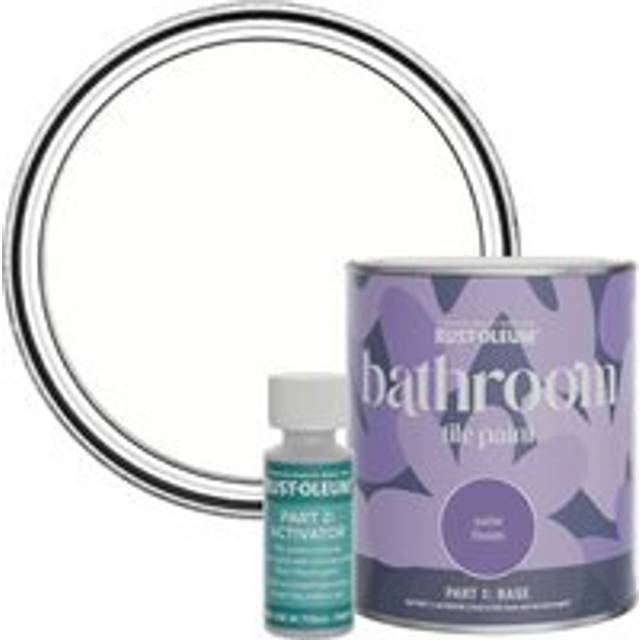 Rust-Oleum Bathroom Tile Satin Paint 750ml - Chalk White