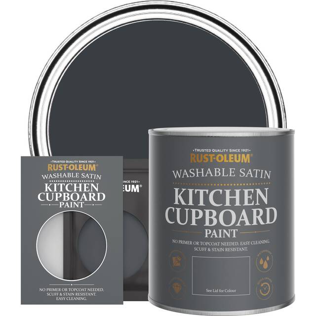 Rust-Oleum Kitchen Cupboard Anthracite Washable Satin Paint 750ml