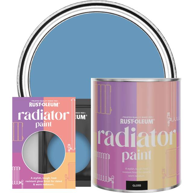 Rust-Oleum Cornflower Blue Gloss Radiator Paint 750Ml - One Size