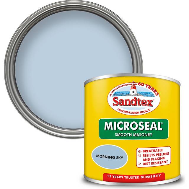 Sandtex Microseal Ultra Smooth Masonry Paint, Morning Sky 150ml