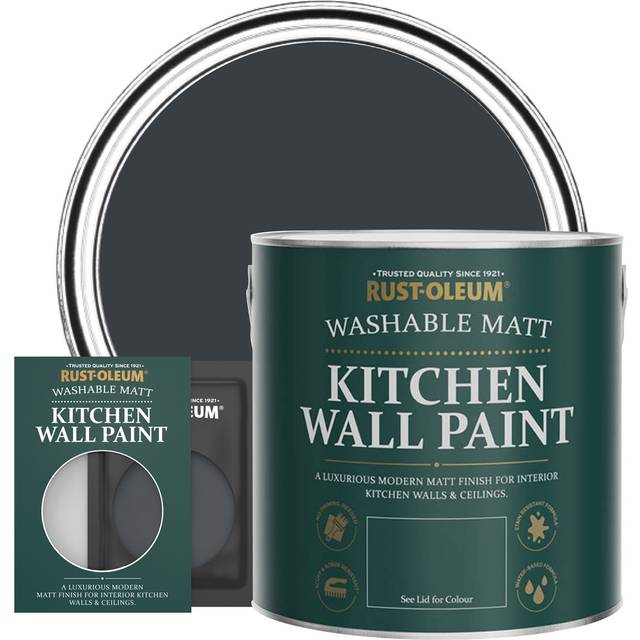 Rust-Oleum Anthracite (Ral 7016) Matt Kitchen Wall Paint 2.5L - One Size