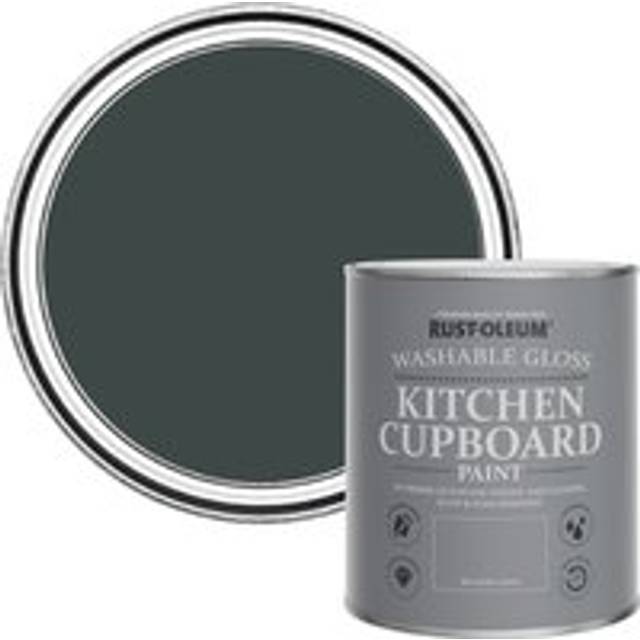 Rust-Oleum Kitchen Cupboard Paint, Gloss Finish - BLACK SAND - 750ml - Black
