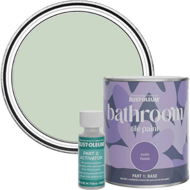 Rust-Oleum Bathroom Tile Satin Paint 750ml - Laurel Green