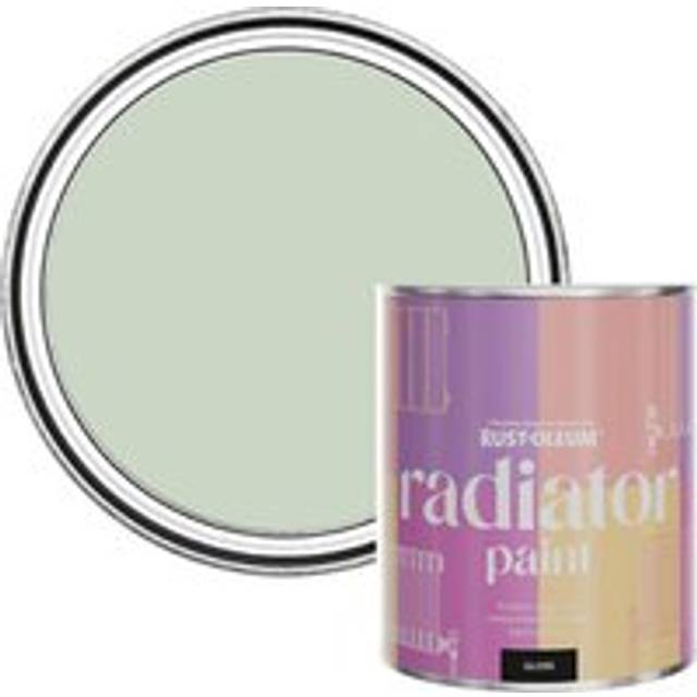 Rust-Oleum Laurel Green Gloss Radiator Paint 750Ml - One Size