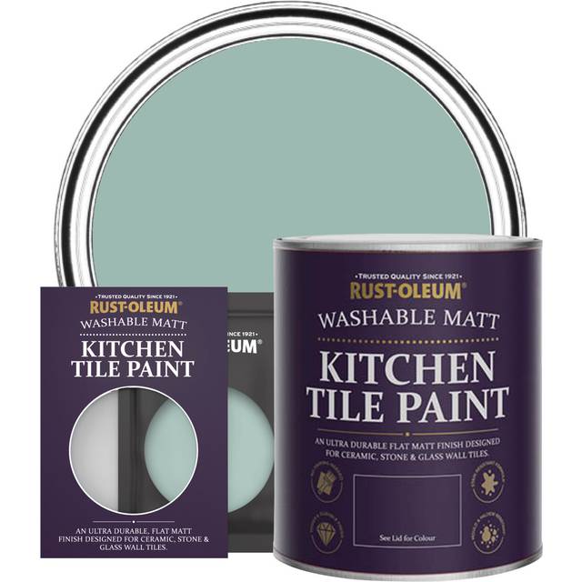 Rust-Oleum Kitchen Tile Paint Matt - Coastal Blue 750ml - Blue - Teal