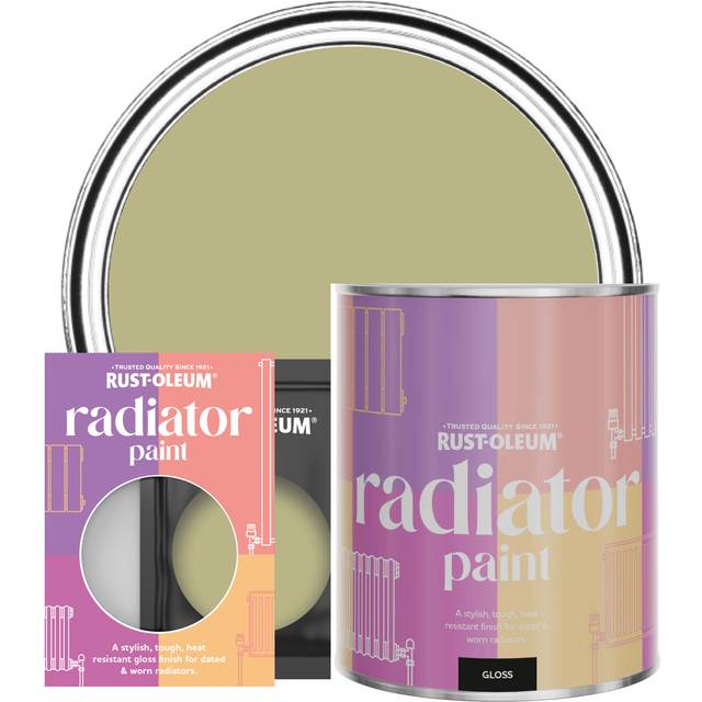 Rust-Oleum Radiator Paint, Gloss Finish - Sage Green - 750ml