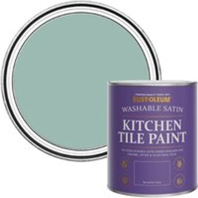 Rust-Oleum Kitchen Tile Paint Satin Finish - Coastal Blue 750ml - Coastal Blue
