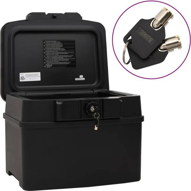 vidaXL Safe Box Black 44x37x34 cm