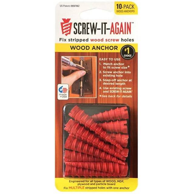 Screw It Again 239597 Specialty Wood Anchor - Pack of 10