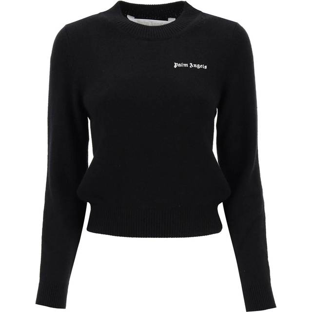 Women's Palm Angels Classic Logo Black Sweater - Size: 10/8