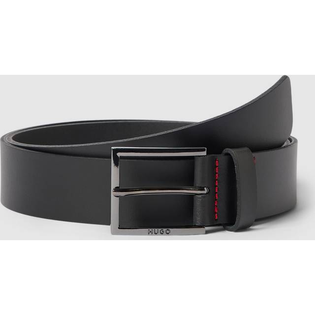 HUGO Geek_sz35 Leather Belt, Black, Size 105 Cms, Men - 105 CMS