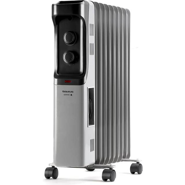 Taurus Dakar-9-element oljeradiator. 2000 W. 3 effektnivåer. Justerbar termostat. Överhettningsskydd. Lätt att bära: ASA och hjul. Låg förbrukning. Ljuspilot, koppar