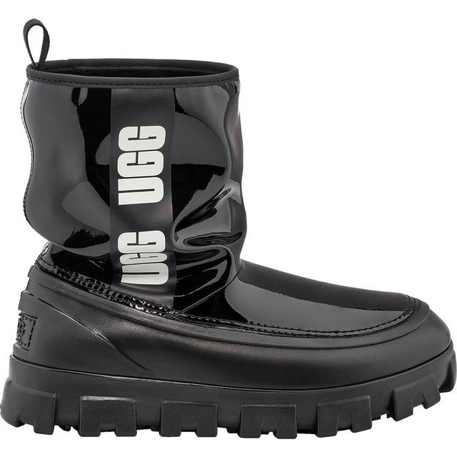 (WMNS) UGG Classic Brellah Mini Boot 'Black' 1144059-BLK - Black/White