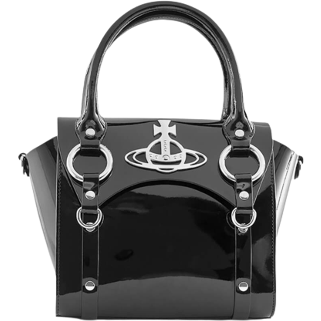 Vivienne Westwood Betty Small Patent Leather Handbag - Black