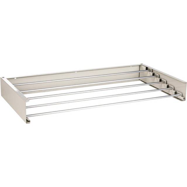 Wall mounted folding laundry clothes drying rack - Silver