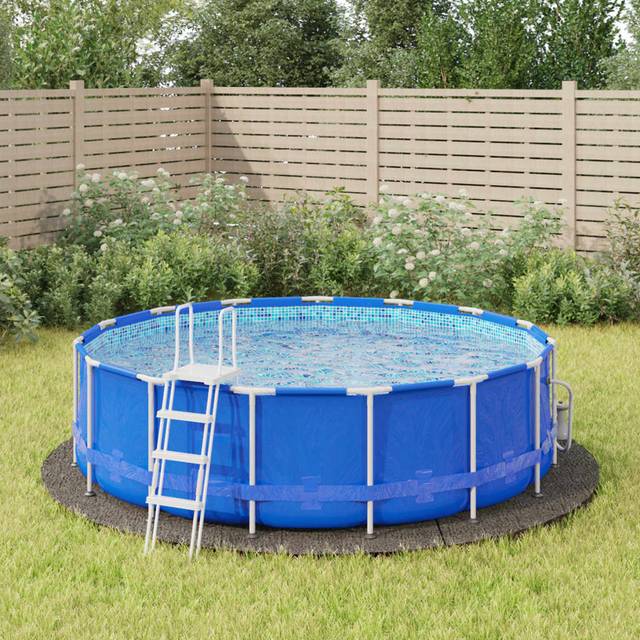 vidaXL Pool Ground Cloth Light Grey Ø396 cm Polyester Geotextile