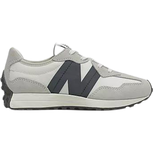 New Balance Kids' 327 in Grey/Black Leather, size 1