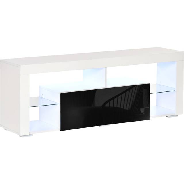 HOMCOM Tv Stand - Black & White - Home Living | TJ Hughes