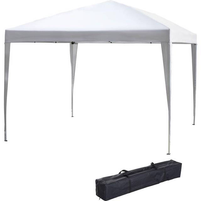 Outsunny - 3 x 3M Garden Heavy Duty Pop Up Gazebo Marquee Party Tent Wedding Canopy (White) With Carry Bag - White