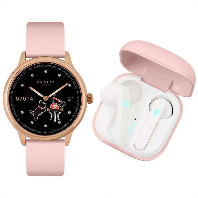 Radley Smart Series 19 Cobweb Calling Watch with True Wireless Earbuds