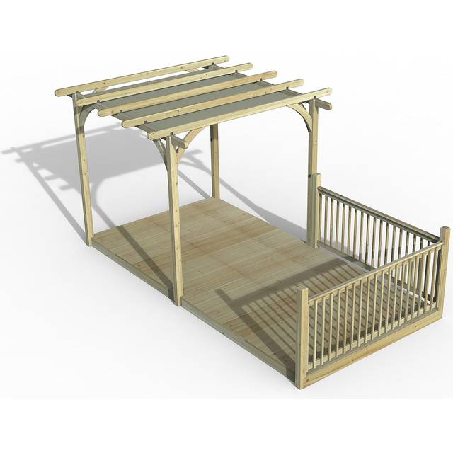 8' x 16' Forest Pergola Deck Kit with Retractable Canopy No. 3 (2.4m x 4.8m)
