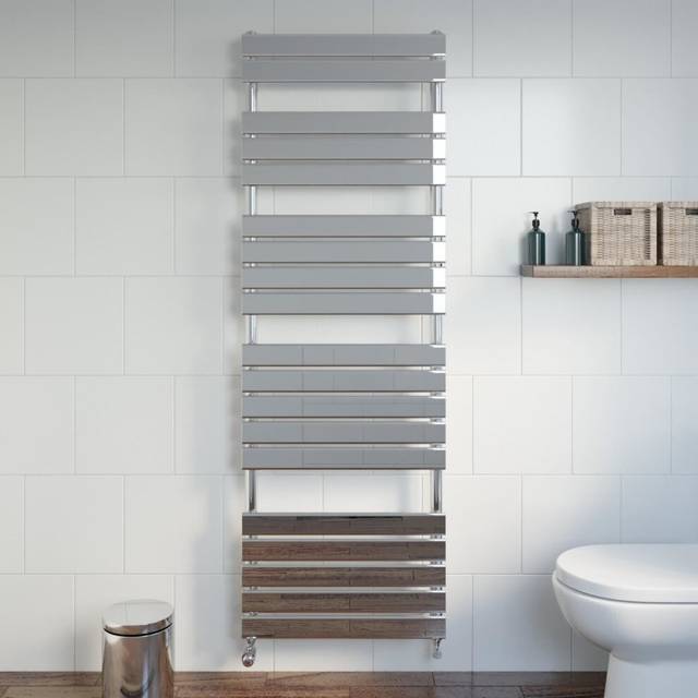 DuraTherm Flat Panel Heated Towel Radiator Chrome 1800 x 600mm