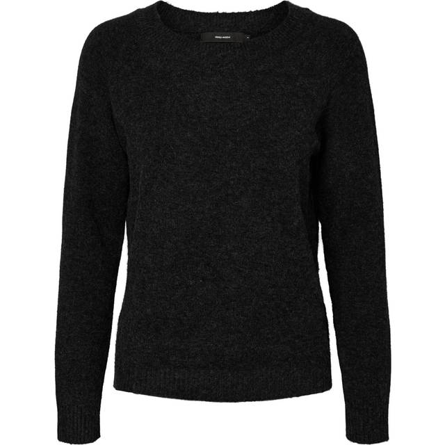 Vero Moda Doffy O-Neck Long Sleeved Knitted Sweater - Black