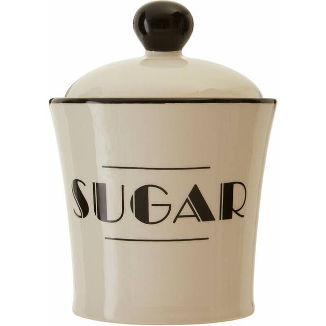 Decorative Sugar Canister,Dolomite Kitchen Container With Domed Lid,Stylish Sugar Canister For Daily Use
