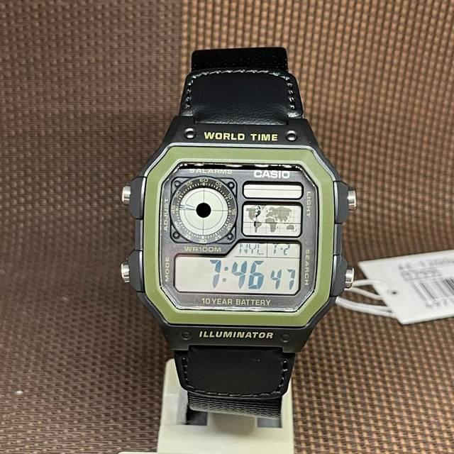 Casio Youth Series Digital World Time AE-1200WHB-1BVDF AE-1200WHB-1BV Men&#39;s Watch