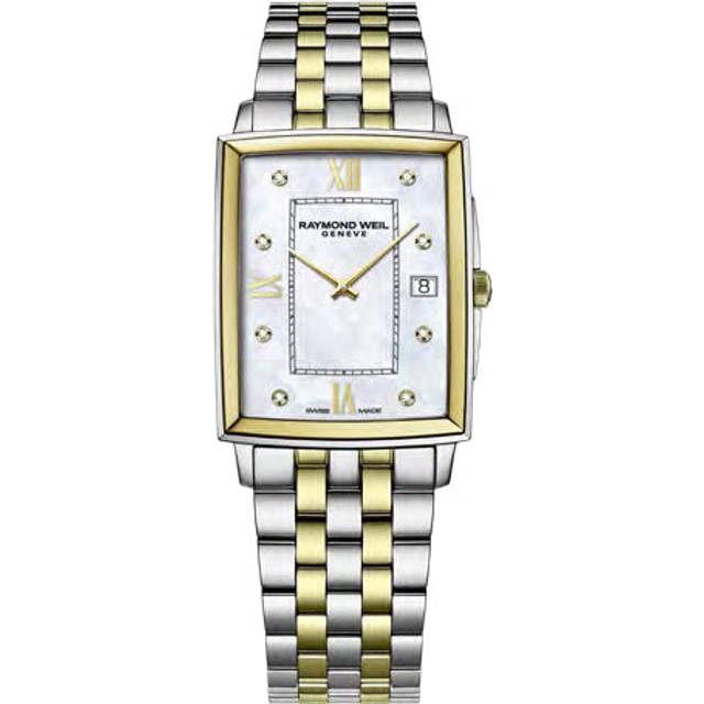 Raymond Weil Men's Toccata 37 Date Mother of Pearl Diamond Bracelet Strap Watch