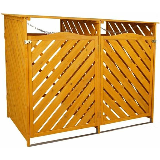 Jack Stonehouse Natural Wooden Double Wheelie Bin Storage - 3 x 5ft