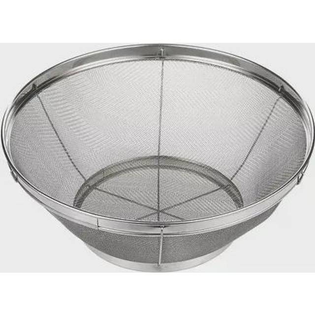 Large Fine Mesh Pasta Strainer, Metal colander for Rice, Quinoa, Yogurt (11 x 4 In)