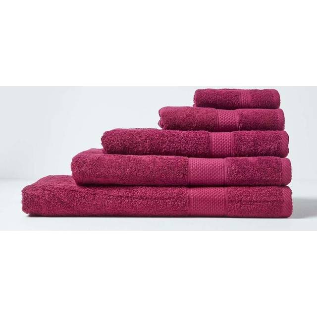 Homescapes Burgundy Bath Sheet 100 % Turkish Cotton - Red