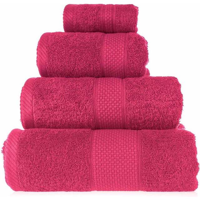 Homescapes Dark Pink Bath Towel 100 % Turkish Cotton