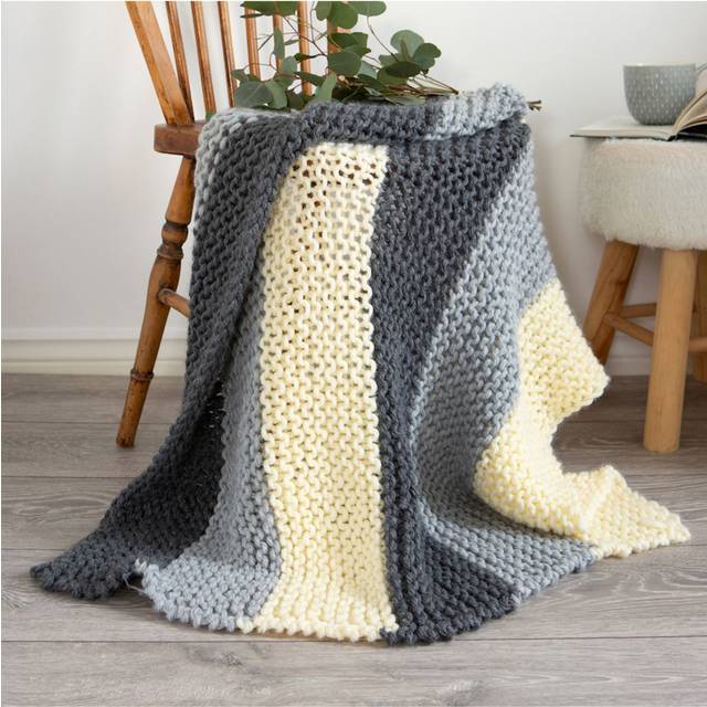 Wool Couture Stripy Blanket Knitting Kit