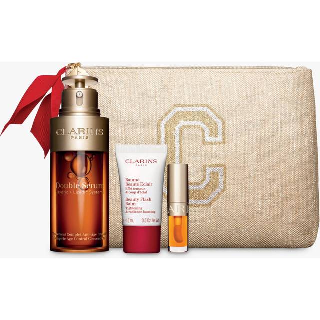 Clarins Double Serum Collection 3 Piece Set & Bag