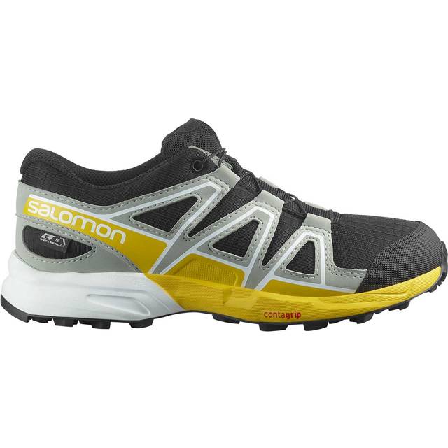 Salomon Unisex barn speedcross climasalomon vattentät vandring sko, Black Wrought Iron Citron, 32 EU