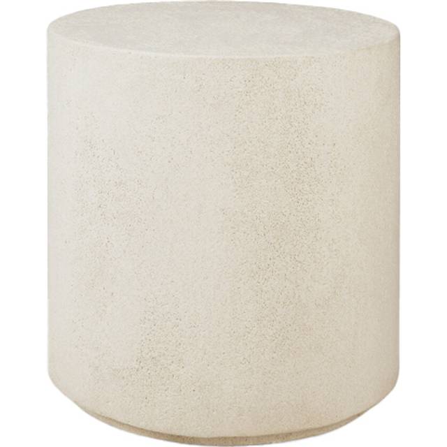 Ethnicraft - Elements Side Table - Microcement - Off White - Round - Småbord & sidobord - Vit - Sten