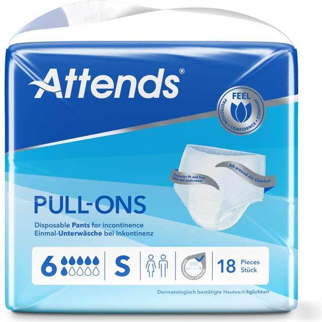 Inkontinensskydd allt-i-ett byxa - Attends Pull-Ons 6 S - 72 st