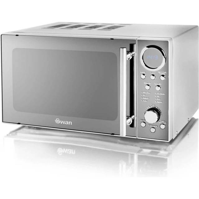 Swan SM3080N 800W 20L Digital Solo Microwave - Silver, Silver