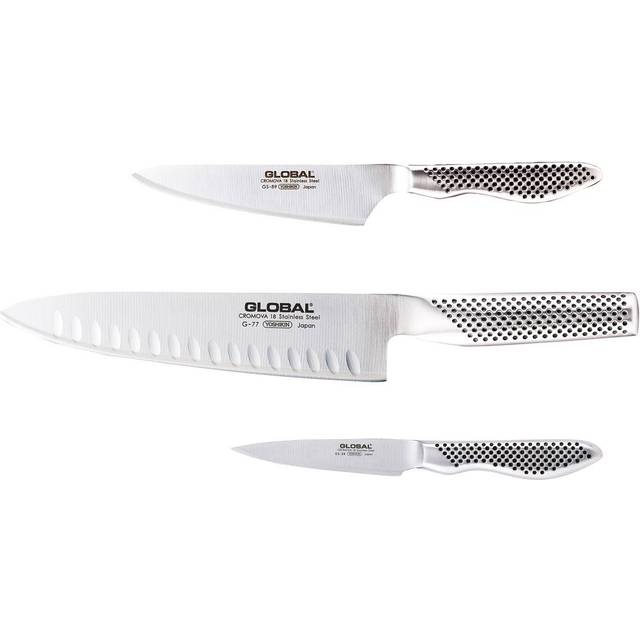 Global - Classic 3 Piece Knife Set with Fluted Cooks Knife (G-773889)