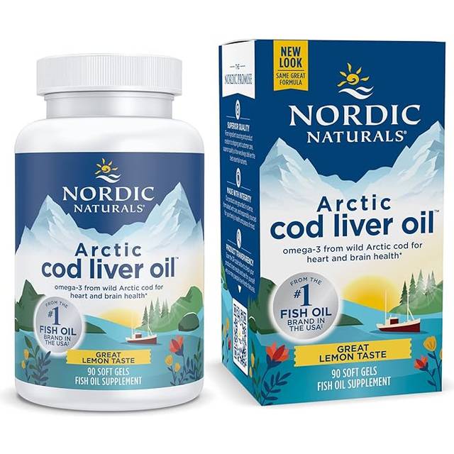 Nordic Naturals  Arctic Cod Liver Oil  Lemon  750 mg  90 Soft Gels (250 mg per Soft Gel)
